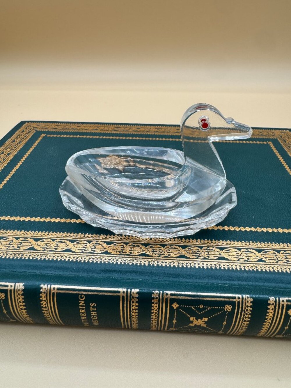 Vintage Czech Crystal Duck Salt Cellar – Made in Czechoslovakia